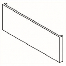 C-shape half height island (wall and base) feature end panel