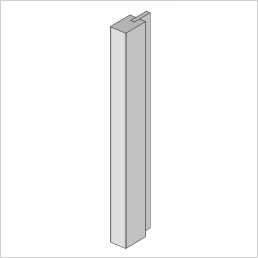 Tall feature end post 2400x50x75mm