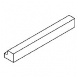 Straight square end cornice 3050x45x35mm