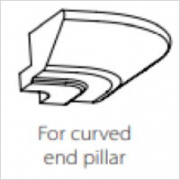 Curve end cornice block 120x120x32mm