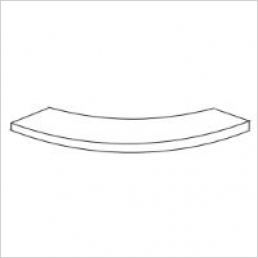 Curved CornicePelmet Section 25x322x322mm