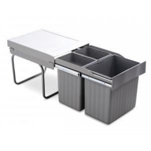 Pull-Out Waste Bin, 1 x 16 Litre & 2 x 7.5 Litre