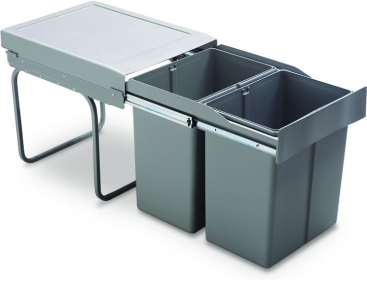 Store Fitted Bins PullOut Waste Bin, 2 x 21 Litre Bins, For 400mm Kitchen Units Store Fitted Bins PullOut Waste Bin, 2 x 21 Litre Bins, For 400mm Kitchen Units